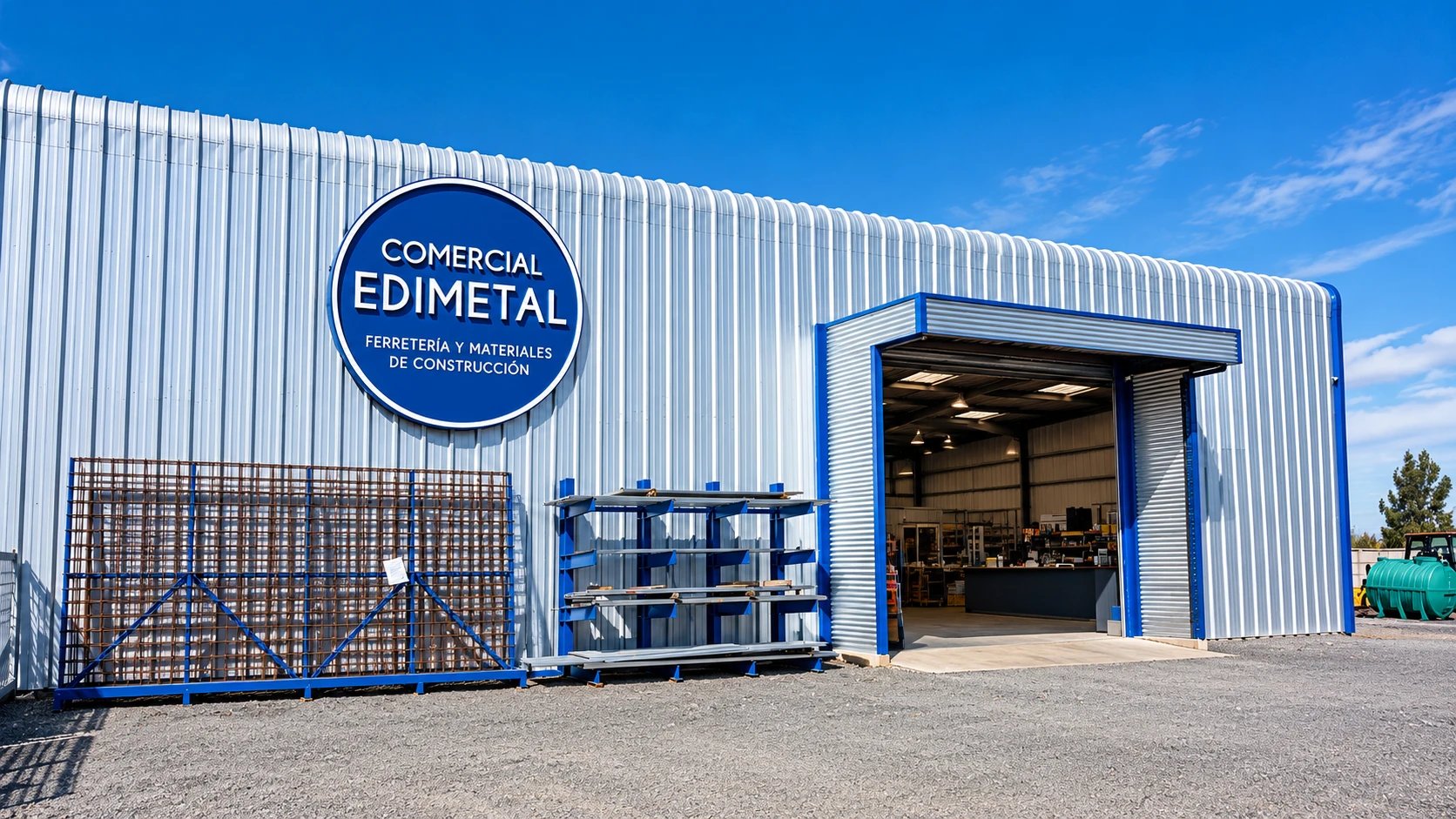 Fachada de Comercial Edimetal, ferretería y materiales de construcción